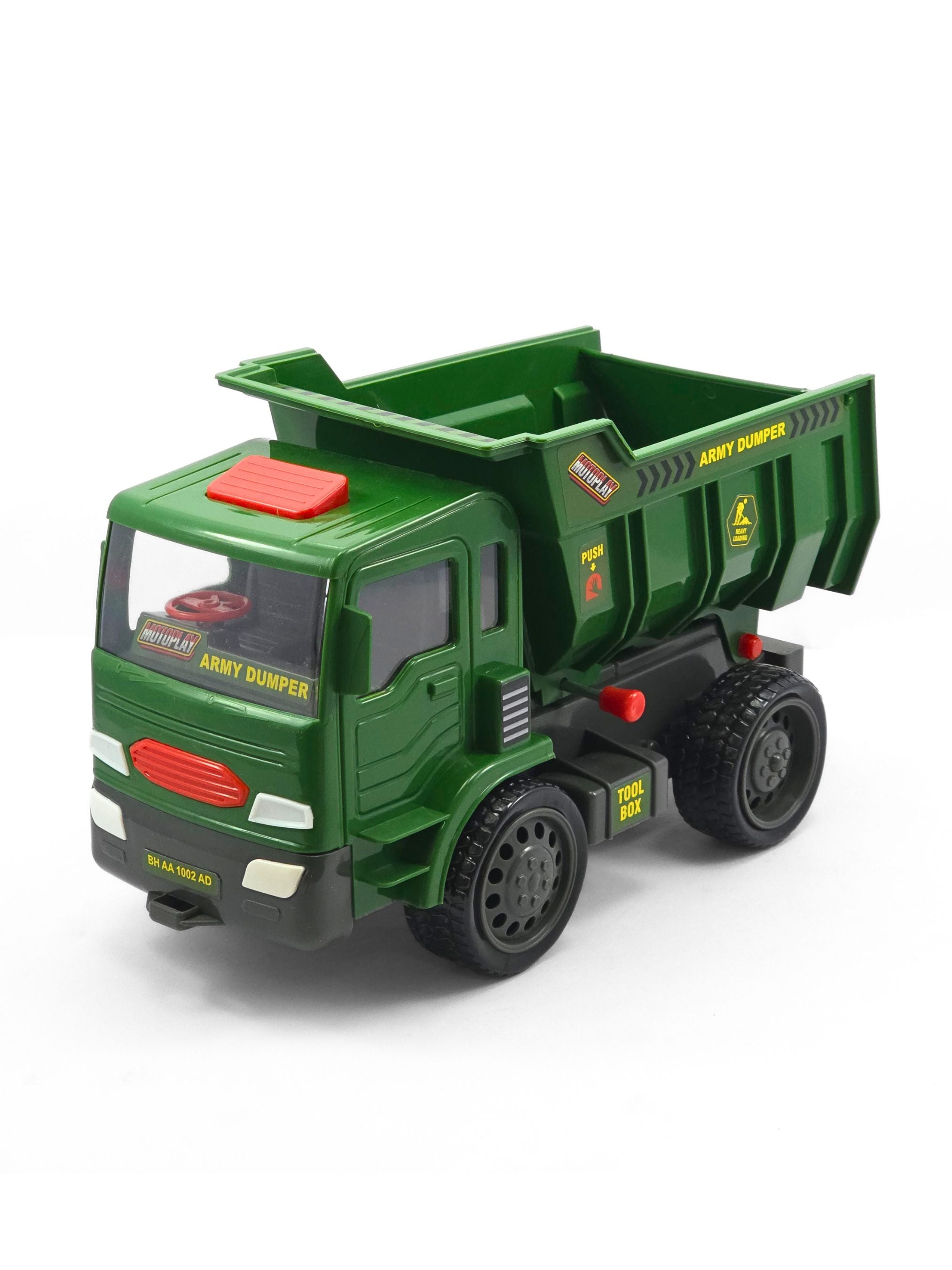 Motoplay Army Dumper Truck Camouflage Military Toy UATOYS