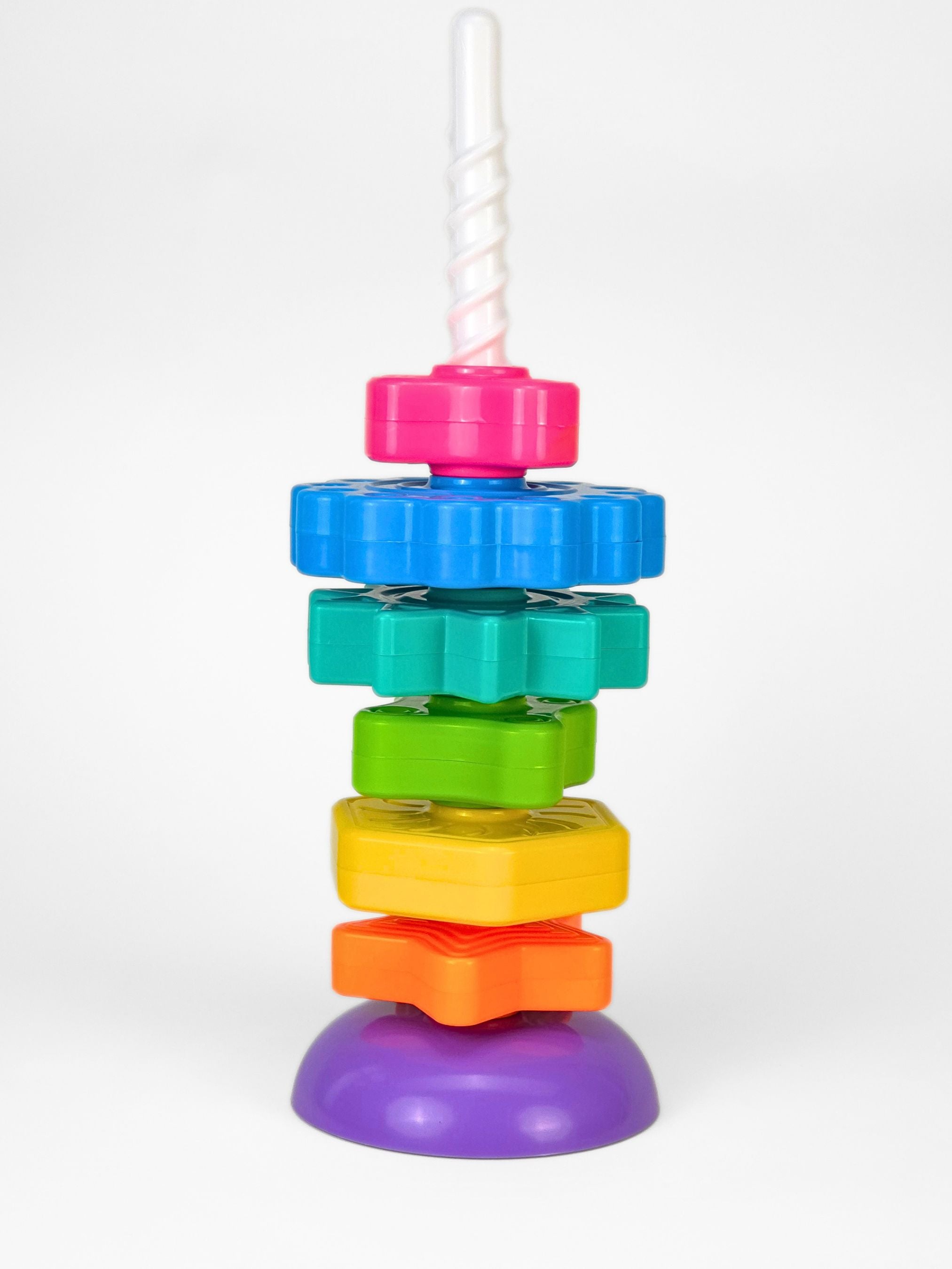 Shell Toy Spin Stack Girnar Spin N Stack Tower – Rainbow Stacking Rings Toy for Kids | Spin ...