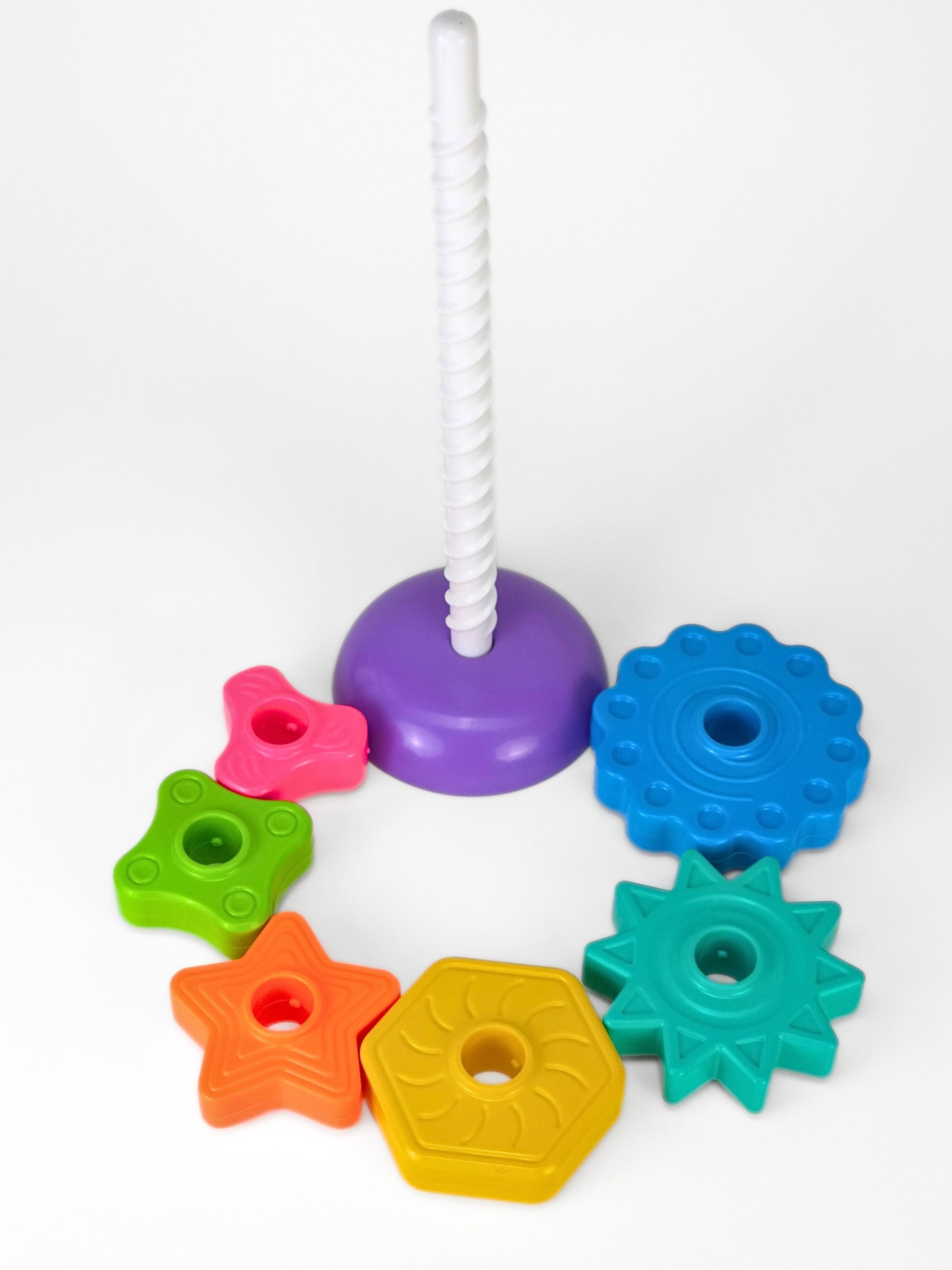 Shell Toy Spin Stack Girnar Spin N Stack Tower – Rainbow Stacking Rings Toy for Kids | Spin ...