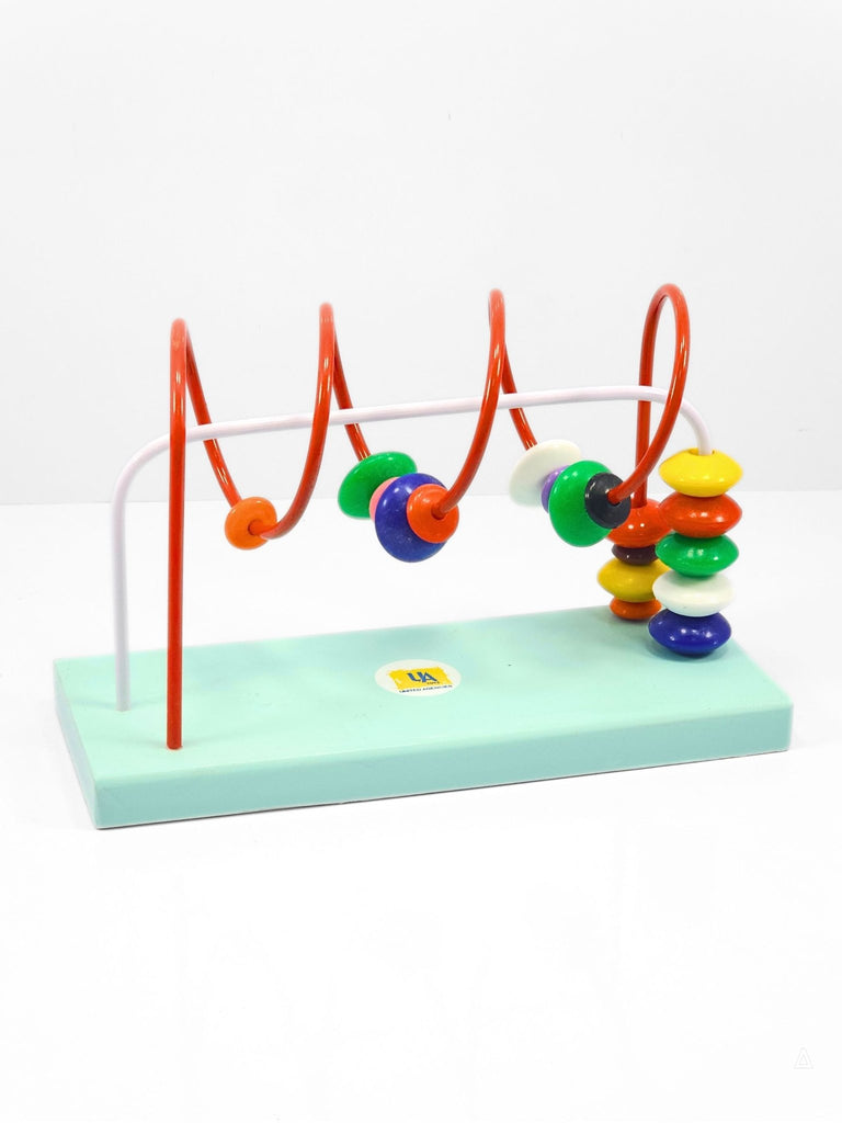 COUNTING BEADS SPIRAL AND STRAIGHT -WOODEN TOYS- UATOYS