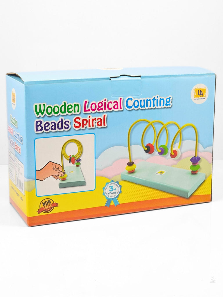 COUNTING BEADS SPRIAL -WOODEN TOYS- UATOYS