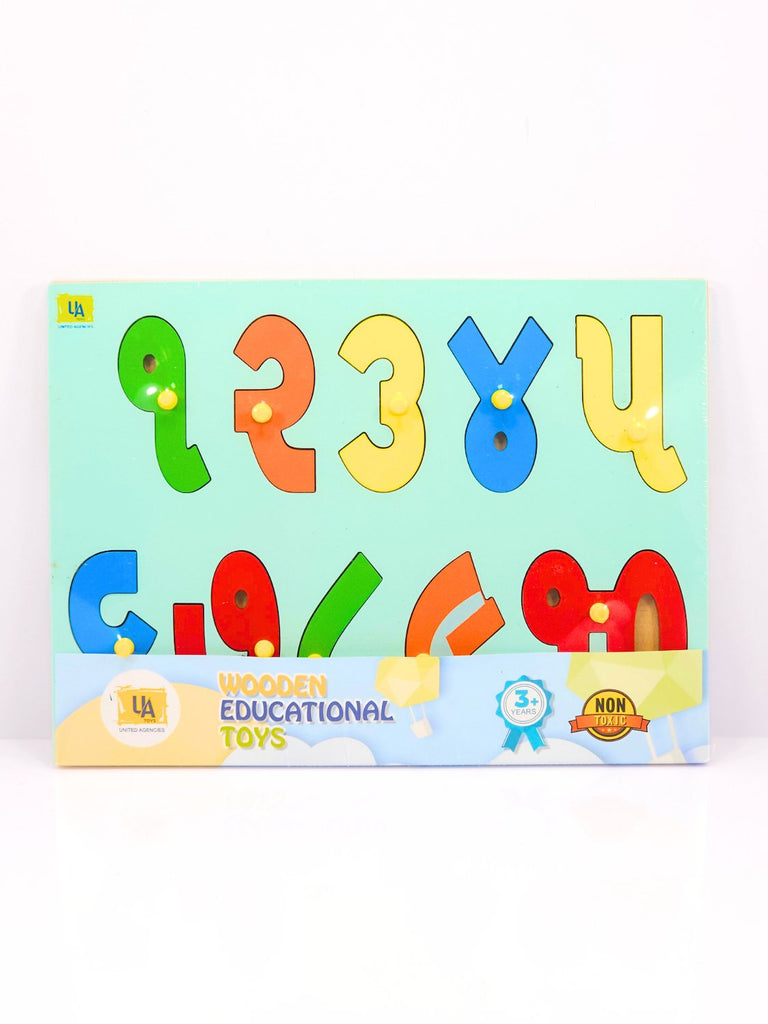 GUJRATI COUNTING PUZZLE 1-10 -WOODEN TOYS- UATOYS