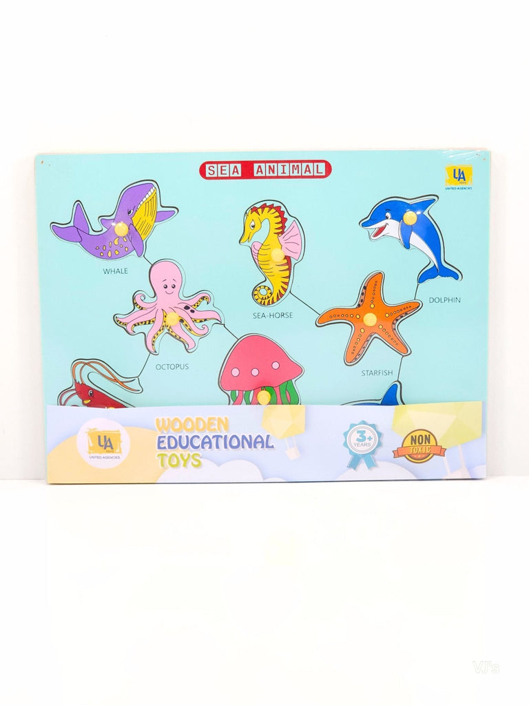 SEA ANIMAL PUZZLE -WOODEN TOYS- UATOYS