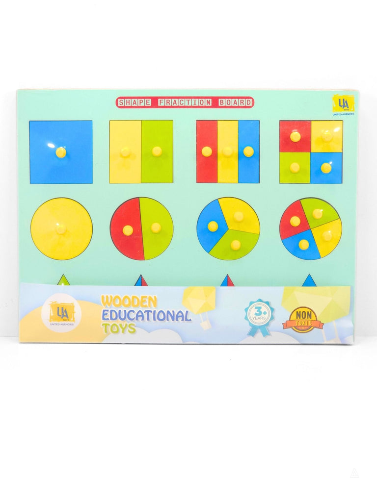 SHAPE FRACTION BOARD -WOODEN TOYS- UATOYS