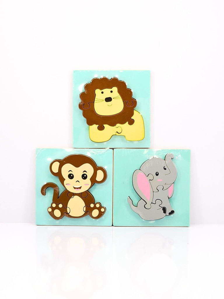 ANIMAL PUZZLE 2 (SET OF 3) -WOODEN TOYS- UATOYS