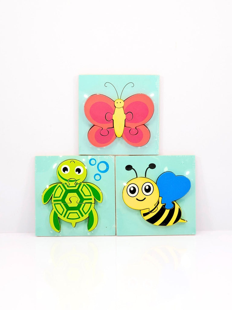 ANIMAL PUZZLE (SET OF 3) -WOODEN TOYS- UATOYS