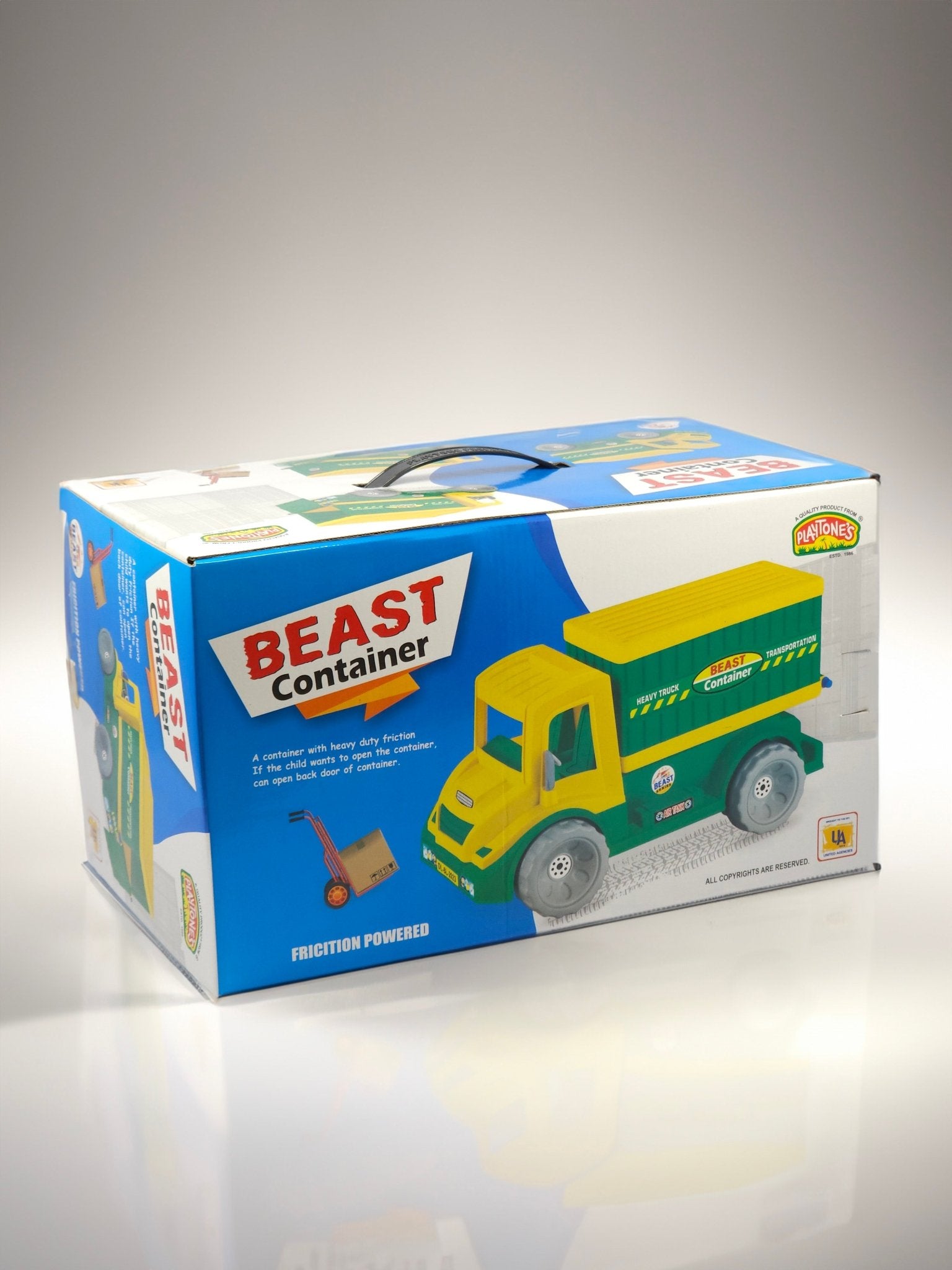 Container Loader Toy Beast Container Truck - Big Cargo Friction Toy for Kids – UATOYS
