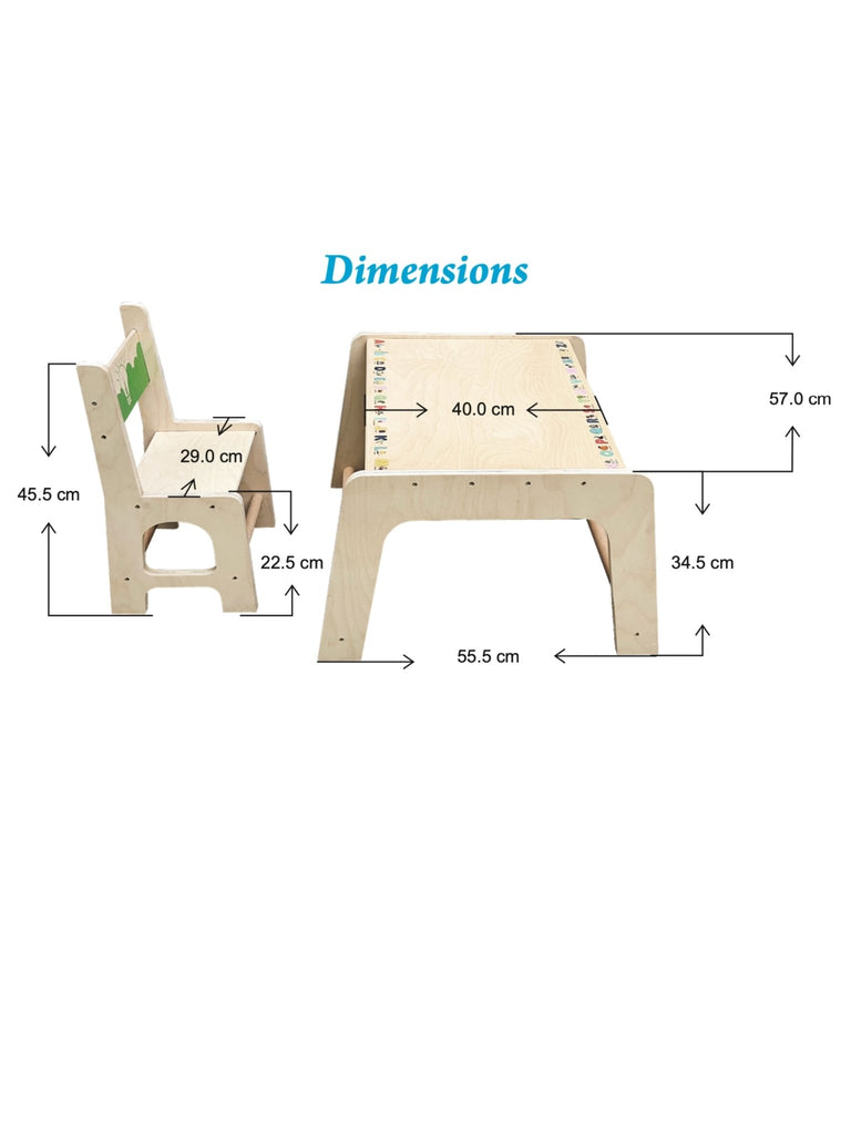 DIY TABLE & CHAIR -WOODEN TOYS- UATOYS