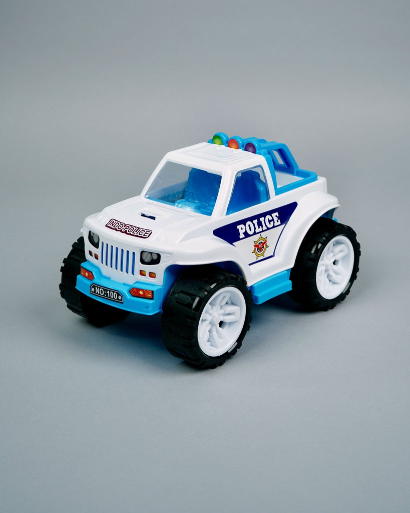 INDO POLICE JEEP -Friction Toy- UATOYS