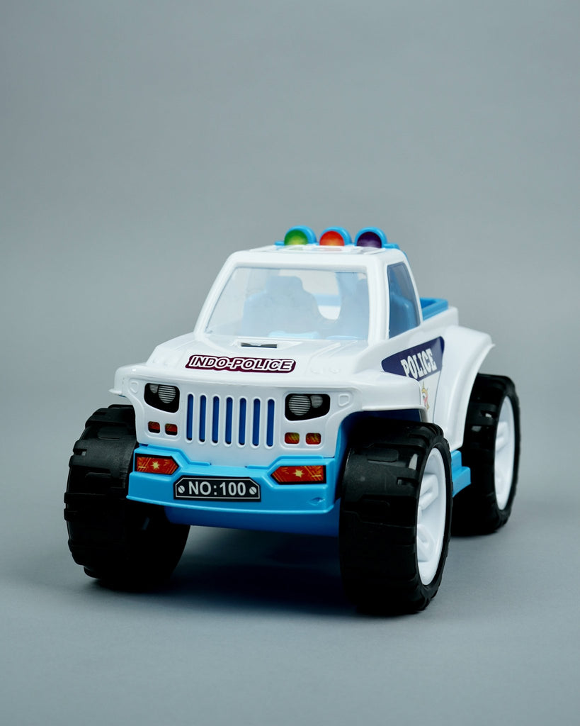 INDO POLICE JEEP -Friction Toy- UATOYS