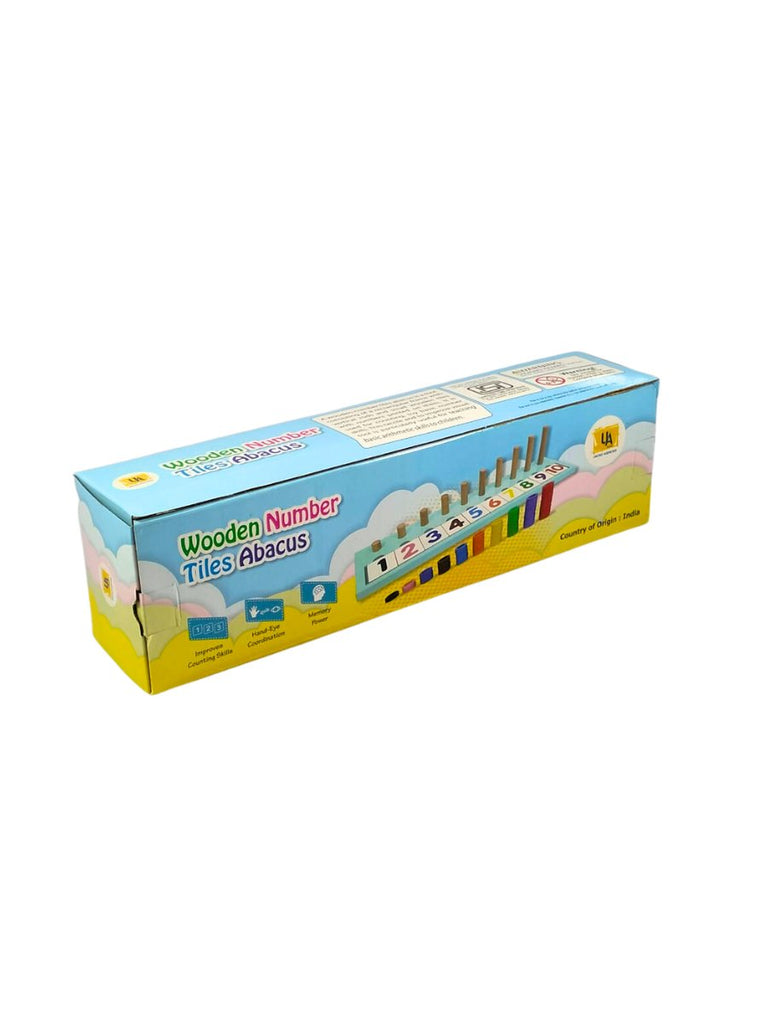 NUMBER TILES ABACUS WOODEN -WOODEN TOYS- UATOYS