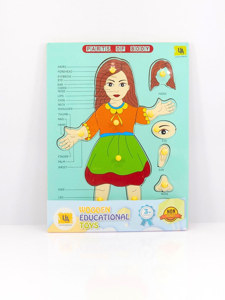 PARTS OF BODY - GIRL -WOODEN TOYS- UATOYS