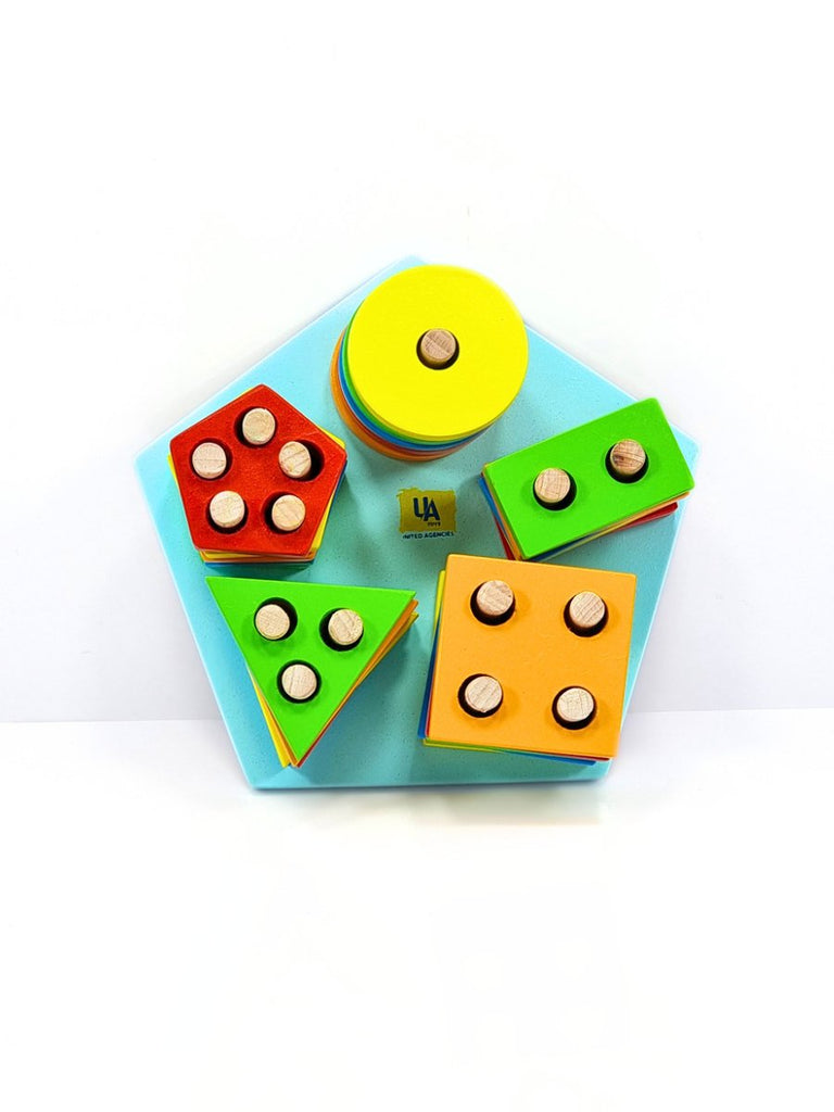 PENTAGON SHAPE SORTER -WOODEN TOYS- UATOYS