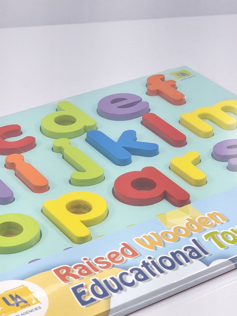 RAISED ENGLISH LOWERCASE -WOODEN TOYS- UATOYS