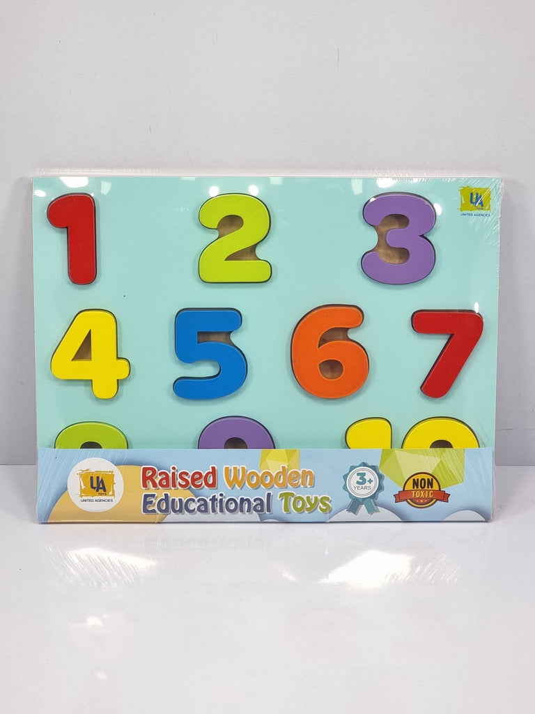 RAISED NUMBER PUZZLE 1 TO 10 -WOODEN TOYS- UATOYS