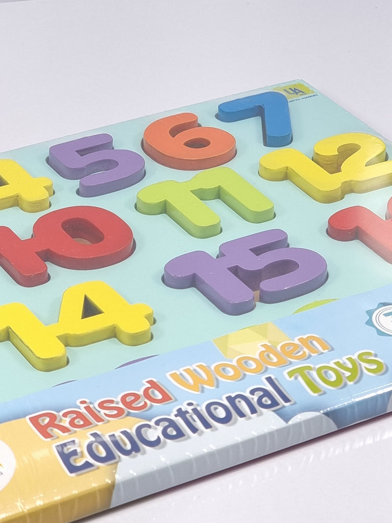 RAISED NUMBER PUZZLE 1TO 20 -WOODEN TOYS- UATOYS