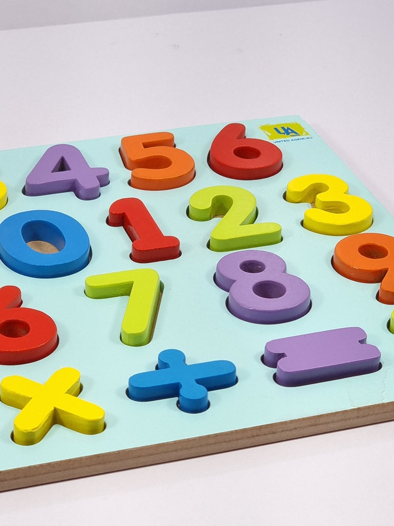 RAISED NUMBER SYMBOL PUZZLE -WOODEN TOYS- UATOYS