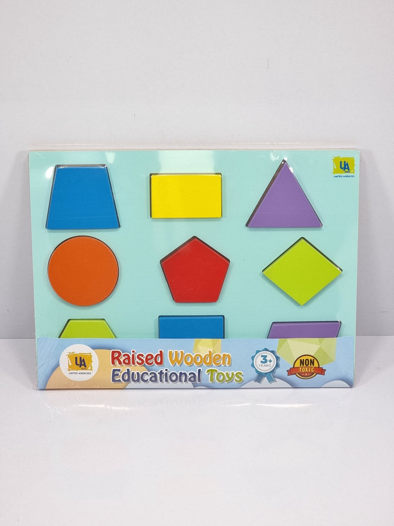 RAISED- SHAPES PUZZLE -WOODEN TOYS- UATOYS