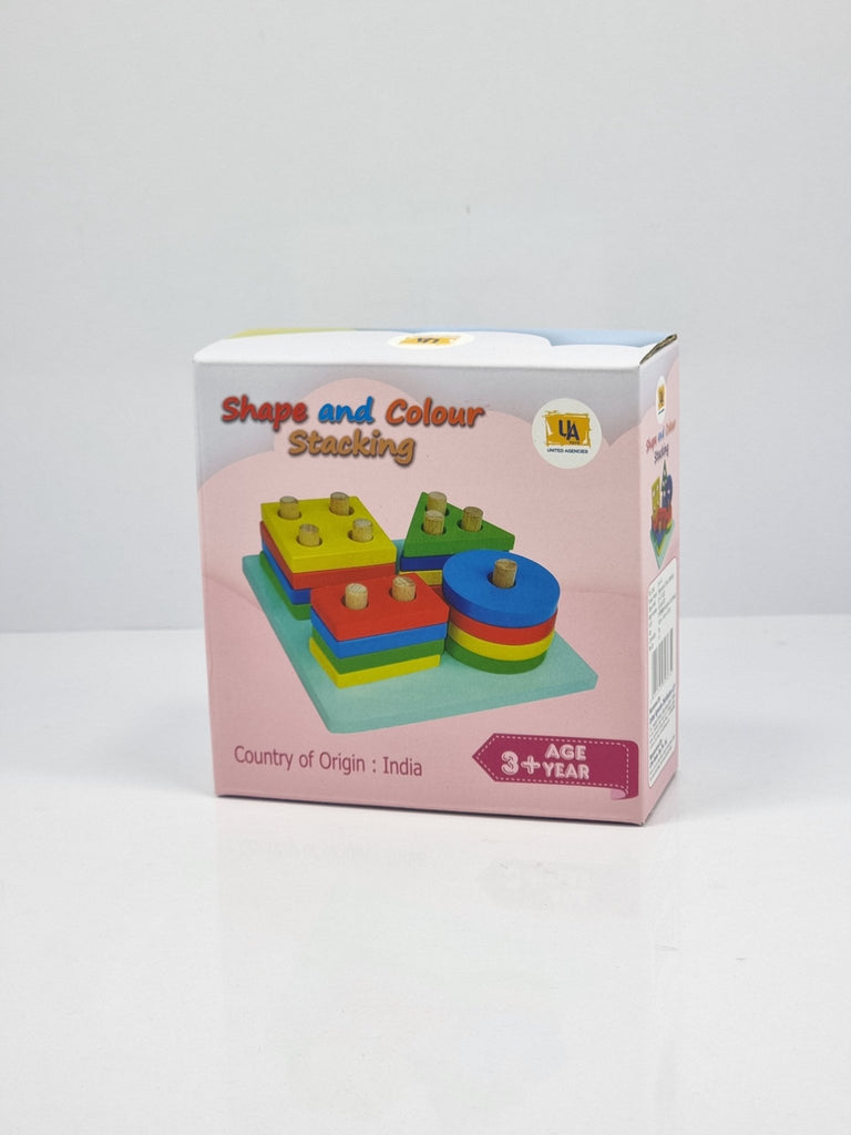 Shape and Colour Stacking -WOODEN TOYS- UATOYS