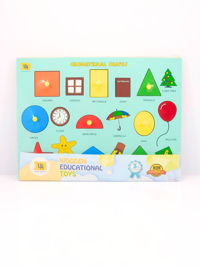 SHAPE BOARD WITH PICTURES -WOODEN TOYS- UATOYS