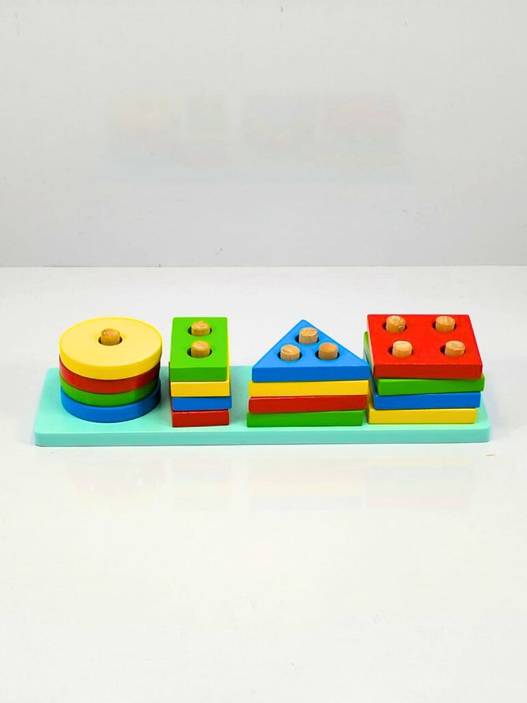 SHAPE SORTER 4 SHAPES -WOODEN TOYS- UATOYS