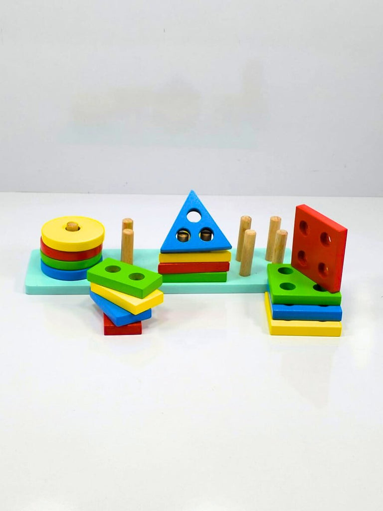 SHAPE SORTER 4 SHAPES -WOODEN TOYS- UATOYS