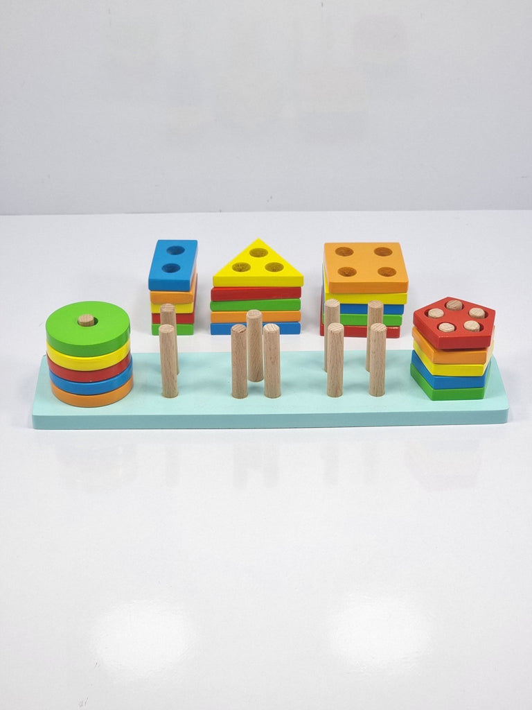 SHAPE SORTER 5 SHAPES -WOODEN TOYS- UATOYS