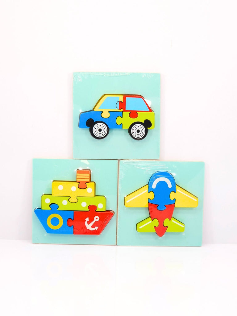 TRANSPORT PUZZLE (SET OF 3) -WOODEN TOYS- UATOYS