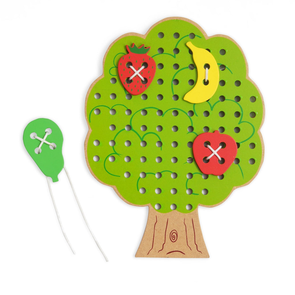 TREE WITH FRUITS LACING ACTIVITY -WOODEN TOYS- UATOYS