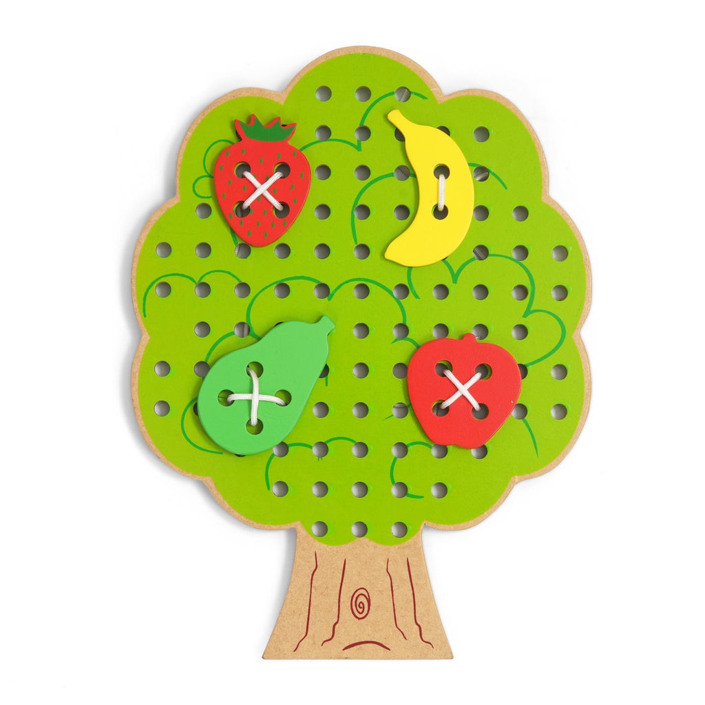 TREE WITH FRUITS LACING ACTIVITY -WOODEN TOYS- UATOYS