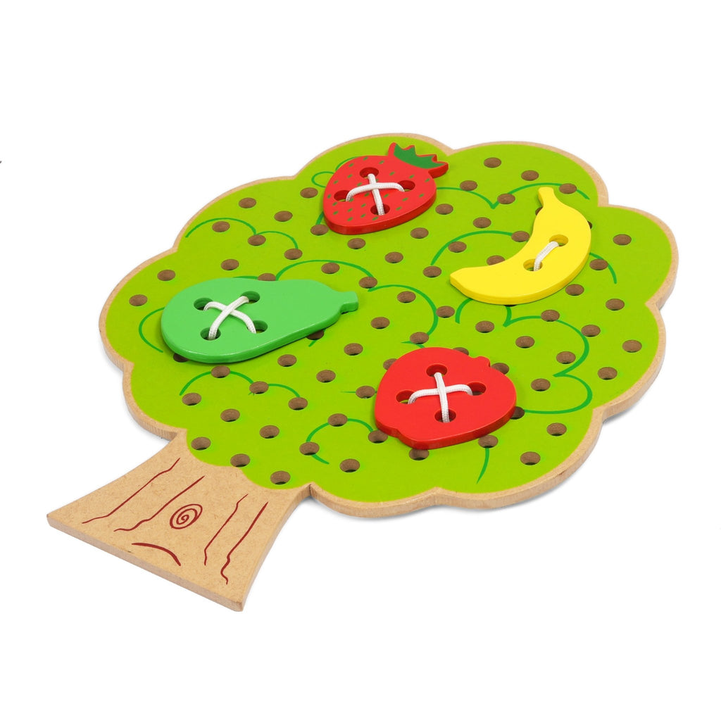 TREE WITH FRUITS LACING ACTIVITY -WOODEN TOYS- UATOYS