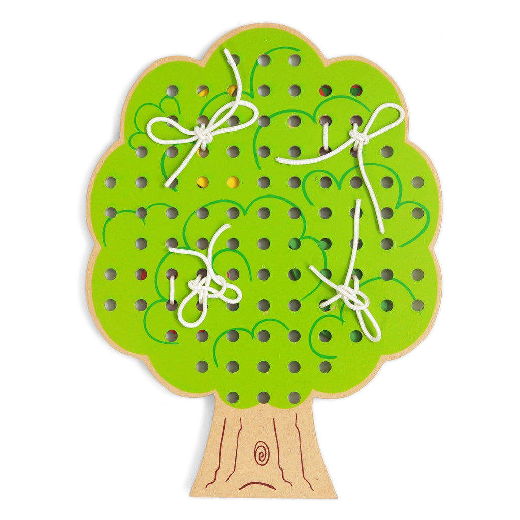 TREE WITH FRUITS LACING ACTIVITY -WOODEN TOYS- UATOYS