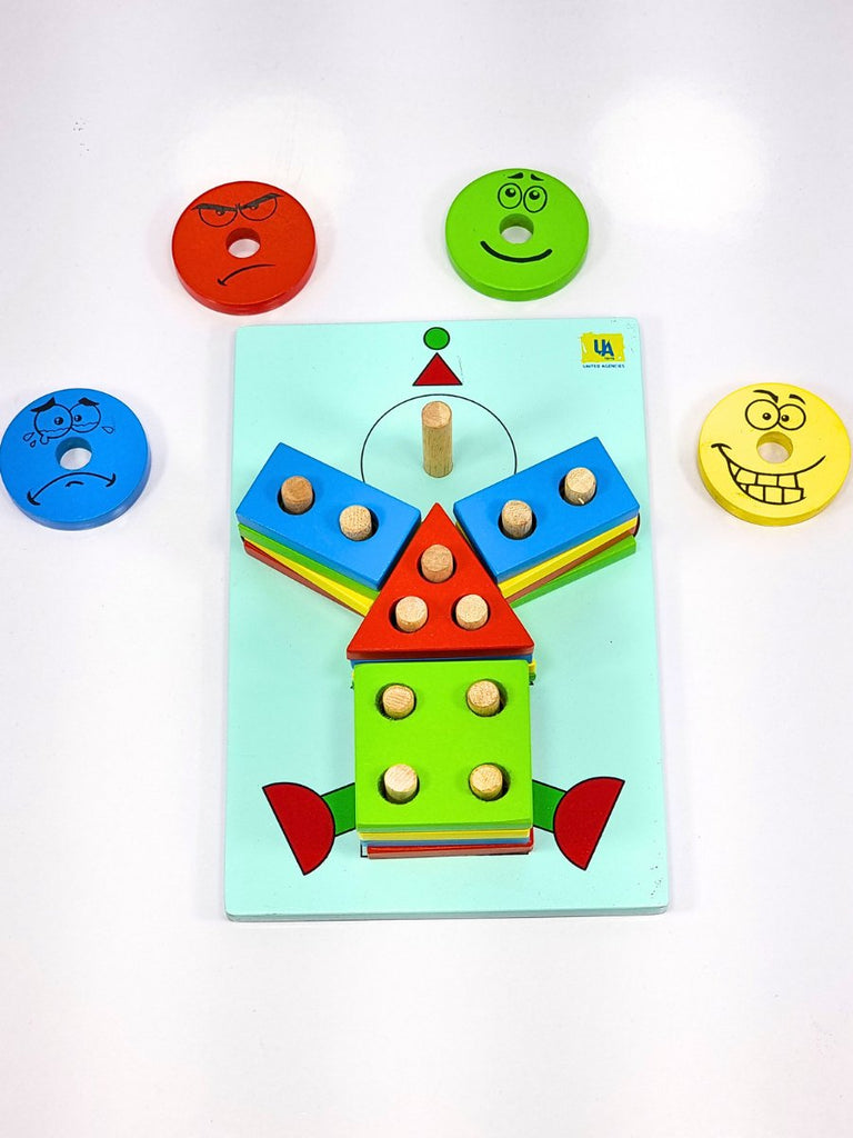 WOODEN SHAPE SORTER CLOWN -WOODEN TOYS- UATOYS